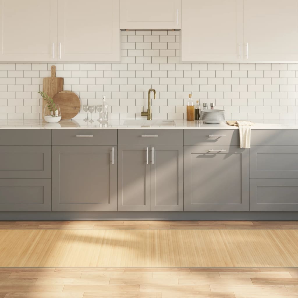 vidaXL Matto vaalea luonnollinen 80x400 cm bambu