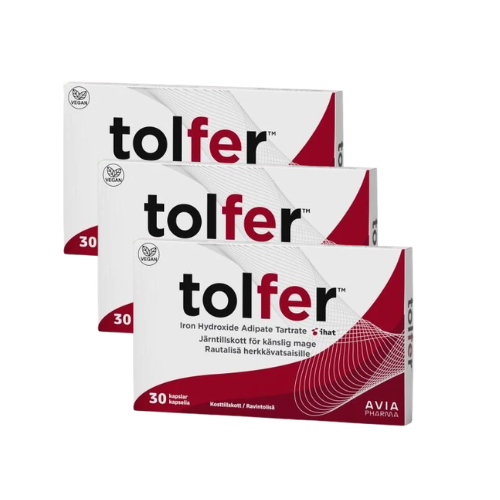 Tolfer rautavalmiste (IHAT) 30 mg 3 x 30 kaps säästöpakkaus