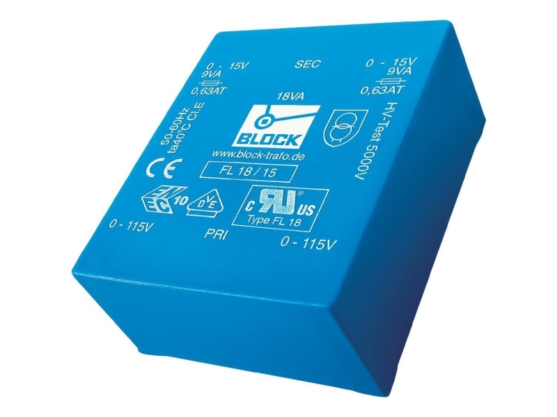 Lohko FL 6/18 Tulostusmuuntaja 2 x 18 V/AC 6 VA